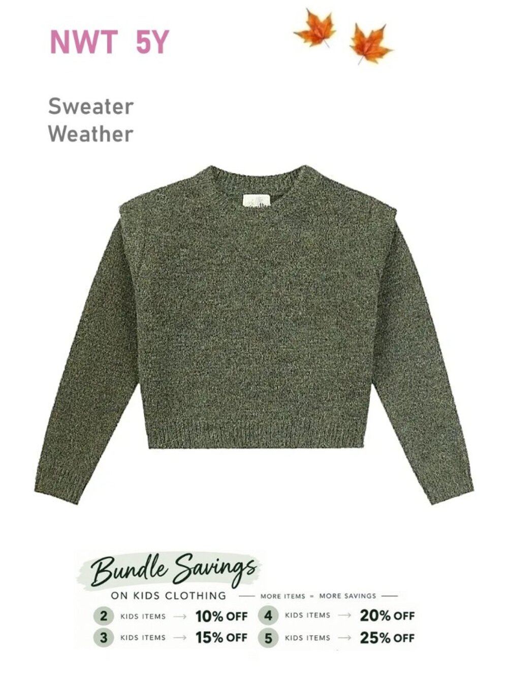 Vignette Deep Green Sweater - size 5Y